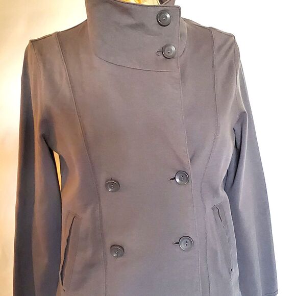 Calvin Klein Women's Soft Gray Button Versatile Jacket, Medium - Picture 5 of 8